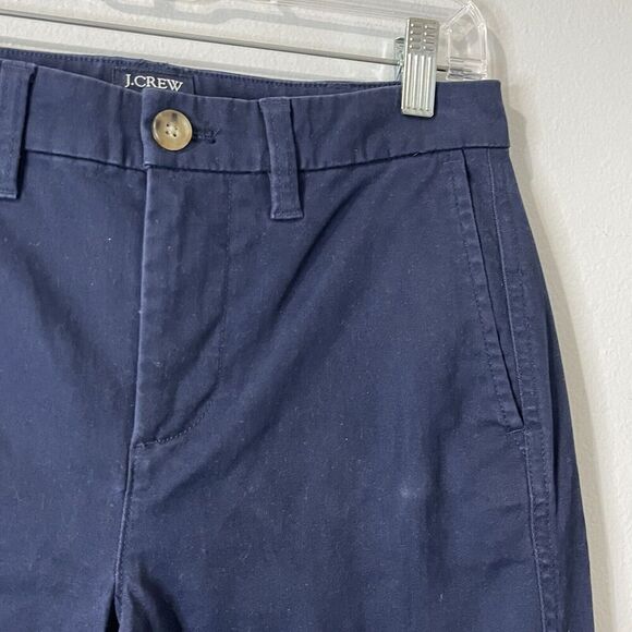J.CREW High-rise Girlfriend Chino Pant Size 0 Navy Blue NEW Preppy Nautical - Picture 5 of 14